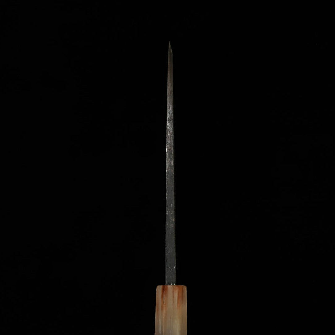 Miura Itadaki Deba, Shirogami No. 2, Kurouchi, Ebony and Silver Handle (165mm)