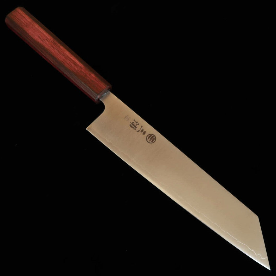 三浦MIURA 切付牛刀 440C 磨き 紫樫八角柄（210mm）