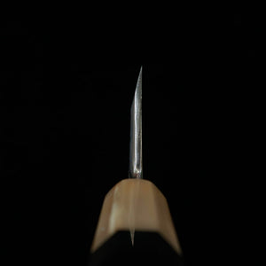 Miura Itadaki Deba, Shirogami No. 2, Kurouchi, Ebony and Silver Handle (165mm)