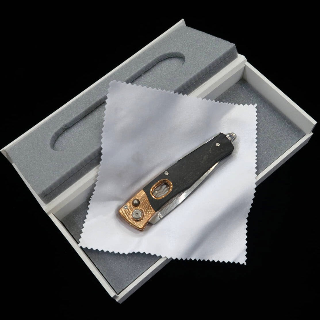 Arts & Fusion Knives ellipse Elipse Acero fosforoso Damasco (55 mm)