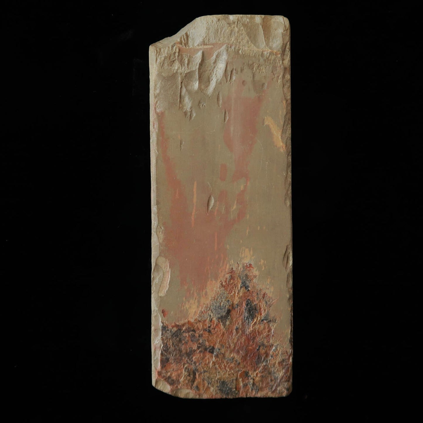 天然砥石　馬路山 合砥 40型 赤黒 希少　76×205×36mm