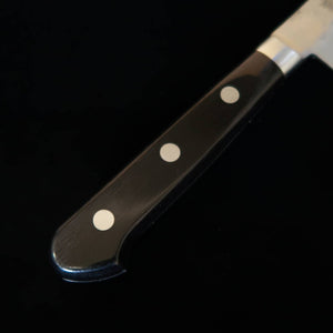 ISHIDUCHI Ishiduchi petit couteau, acier Gingami n°3, finition satinée « nashiji », manche en contreplaqué noir (135 mm)