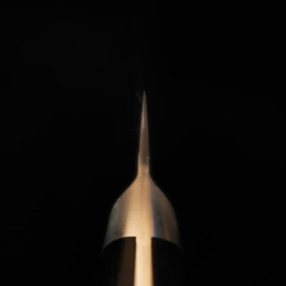 石鎚ISHIDUCHI ペティ 銀紙三号 梨地 黒合板柄（135mm）