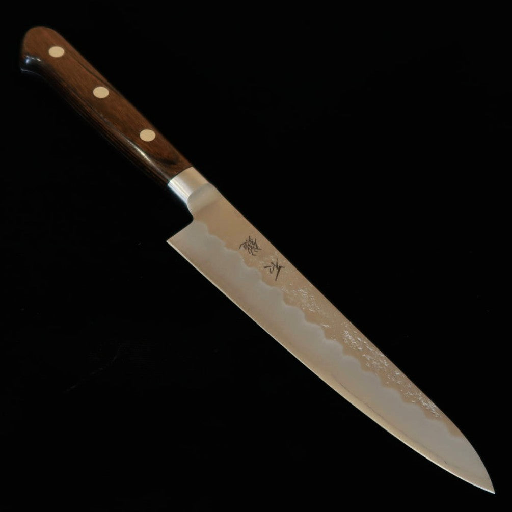 ISHIDUCHI Ishiduchi Petty Gin-san acabamento nashiji cabo de laminado marrom-escuro (135 mm)