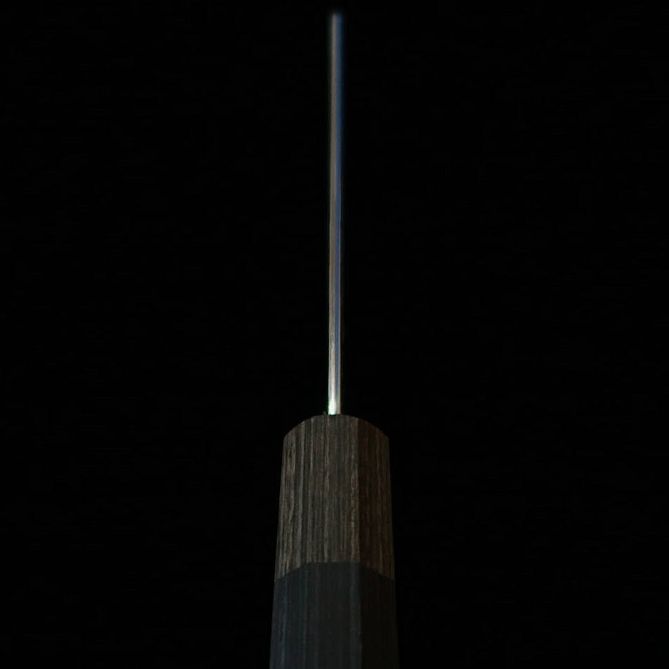 HADO Shiosai – SG2, martelé, virole grise, manche en contreplaqué noir, petit bunka (135 mm)