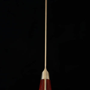 ISHIDUCHI Ishiduchi Sujihiki, aço Gin-3, acabamento nashiji, cabo laminado vermelho (240/270 mm)