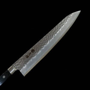 MIURA, Gyuto, acier AUS8, finition martelée, manche en bois composite noir (270 mm)