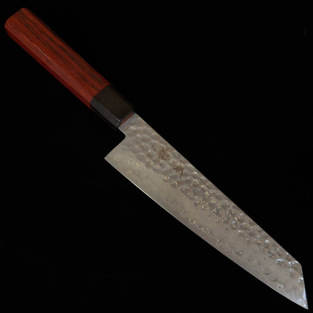 ISHIDUCHI Ishiduchi Kiritsuke VG10, damasco 67 camadas, cabo octogonal em rosewood com colarinho em ébano preto (180 mm)