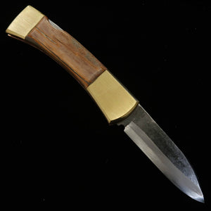 Takeda Hamono TAKEDA Forja manual de Bitchū por Inagaki - Canivete back lock Mammoth aço Hitachi Aogami Super (68mm)