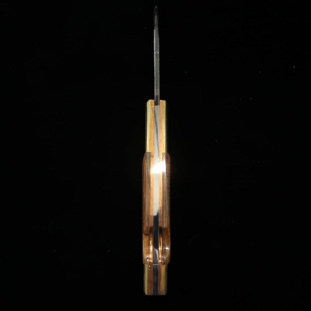 Takeda Hamono TAKEDA Forja manual de Bitchū por Inagaki - Canivete back lock Mammoth aço Hitachi Aogami Super (68mm)