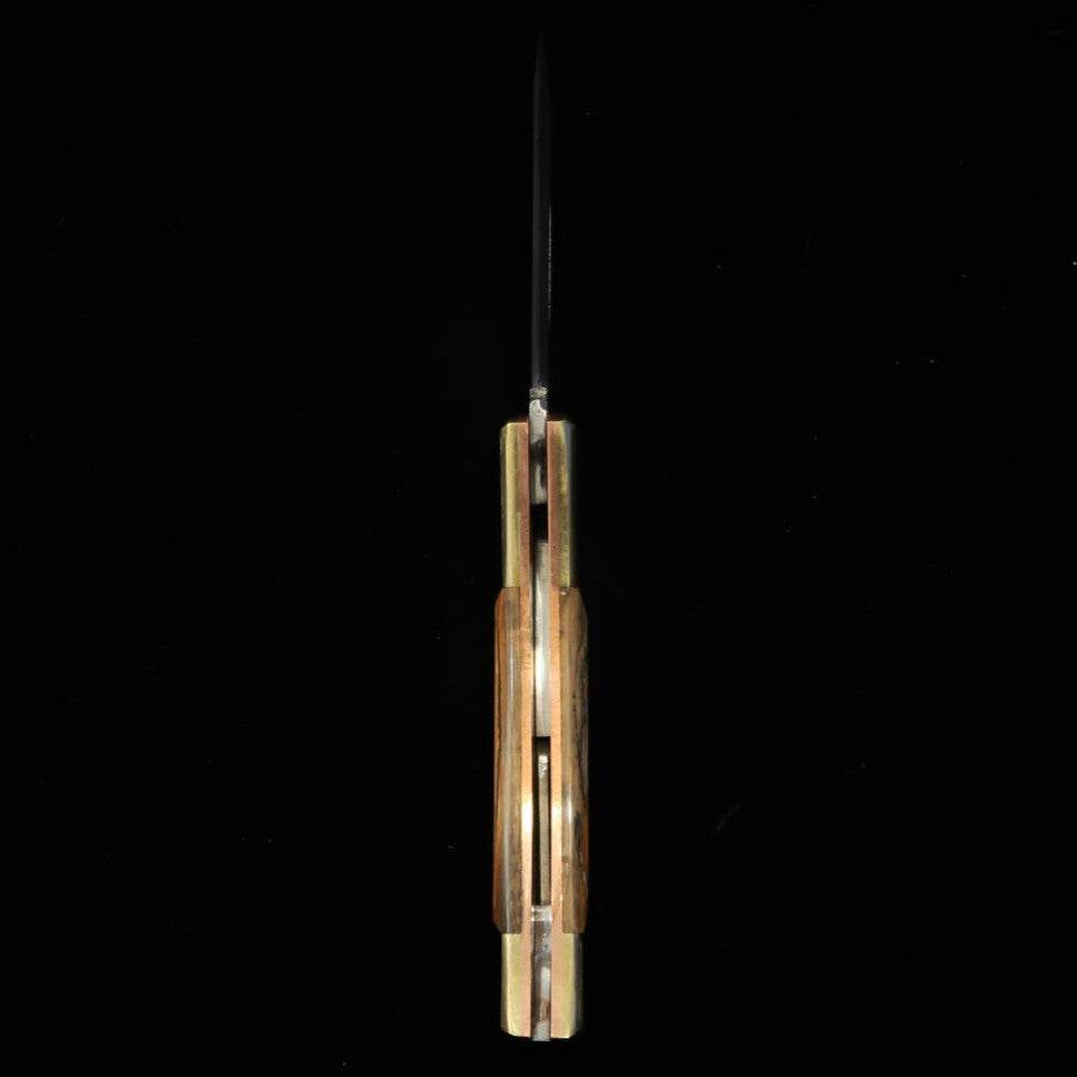 Takeda Hamono TAKEDA Forja manual de Bitchū por Inagaki - Canivete back lock Mammoth aço Hitachi Aogami Super (68mm)