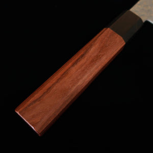 ISHIDUCHI – Nakiri VG10, damas 67 couches, virole ébène noire, manche octogonal rose (165 mm)