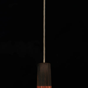 ISHIDUCHI – Nakiri VG10, damas 67 couches, virole ébène noire, manche octogonal rose (165 mm)