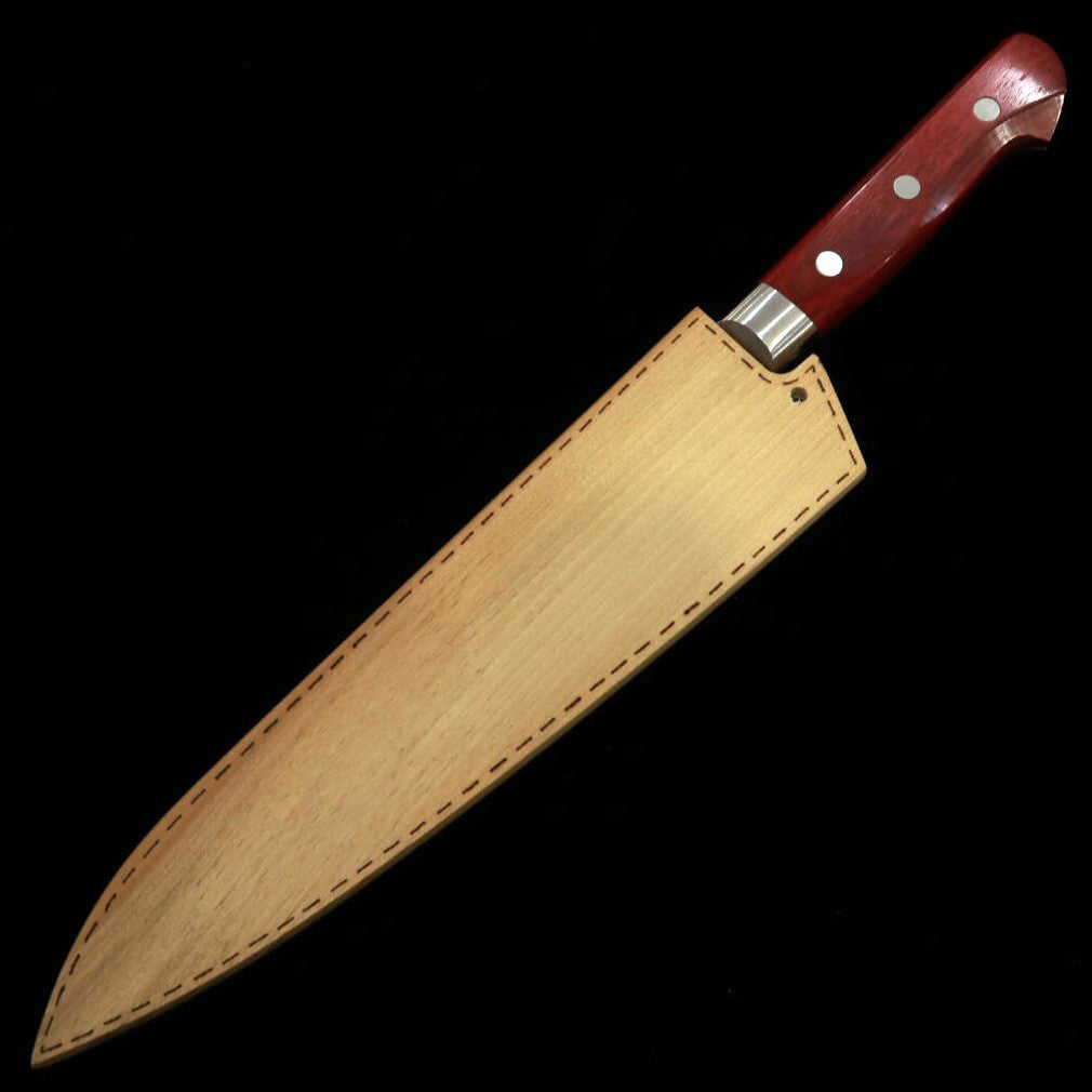 SUISIN Gyuto, Wine Handle, Magnolia Sheath -Asanoha- (Hemp Leaf Pattern) (210mm)