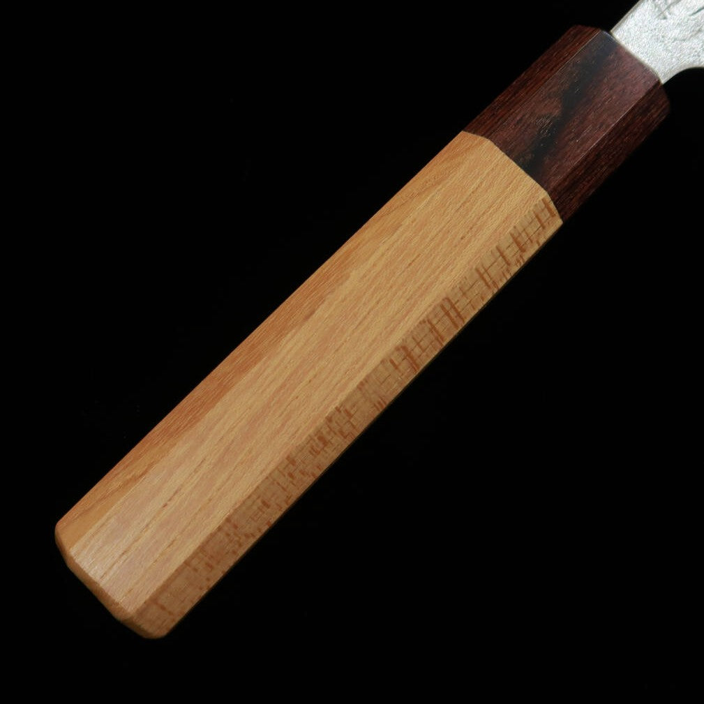 Miura Santoku, Swedish Steel, Saisted Damascus Finish, with Keyaki Octagonal Handle (165mm)