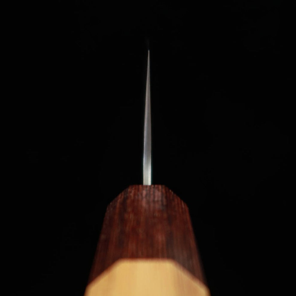 Miura Santoku, Swedish Steel, Saisted Damascus Finish, with Keyaki Octagonal Handle (165mm)
