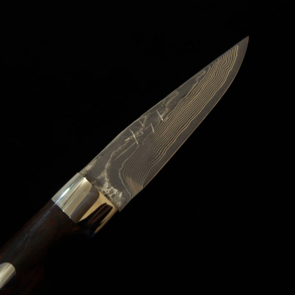 Yuta Katayama "Kawasemi" Caper VG10 Nickel Damascus Ironwood (73mm)