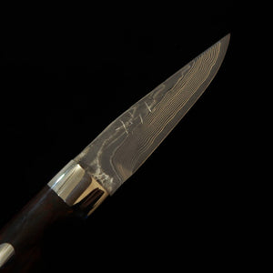 Yuta Katayama "Kawasemi" Caper VG10 Nickel Damascus Ironwood (73mm)