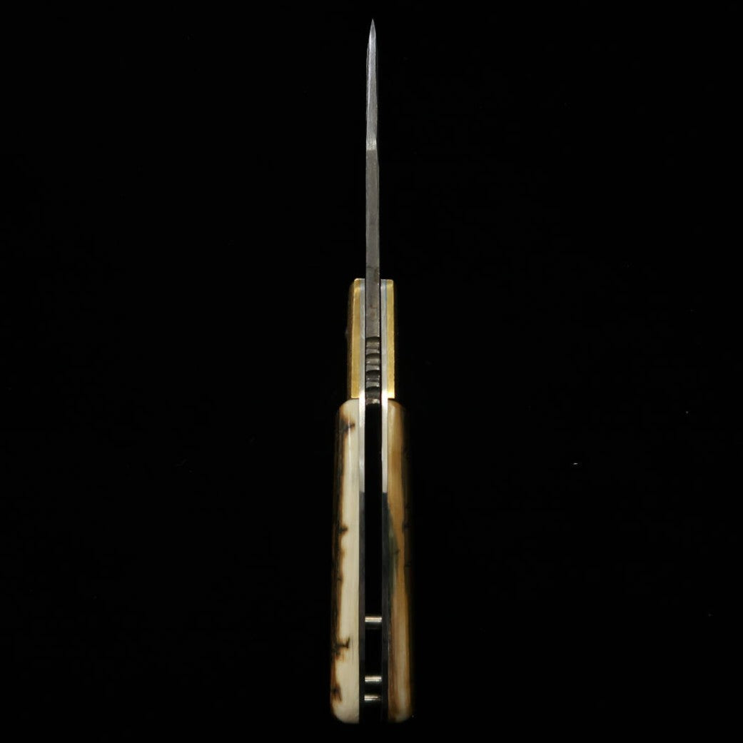 武田刃物TAKEDA　備中手打ち鍛冶　稲垣作　備中型　ライナーロックフォルダー　B　マンモス　日立青紙スーパー鋼（75mm）