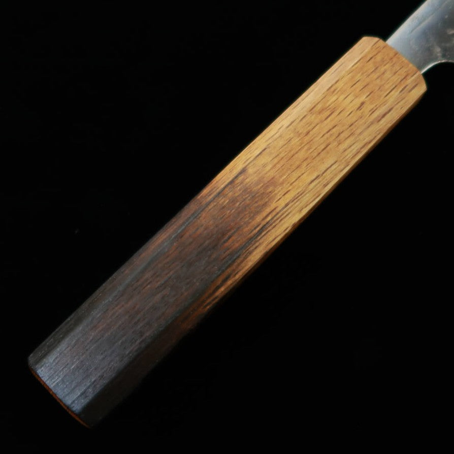 MIURA Santoku Acier suédois Finition Nashiji Damas Manche octogonal laqué (165 mm)