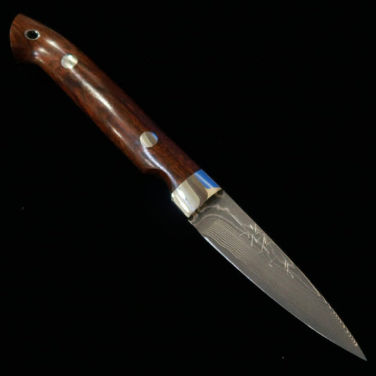 Yuta Katayama "Kawasemi" Spear VG10 Damasco de Níquel Ironwood (73mm)