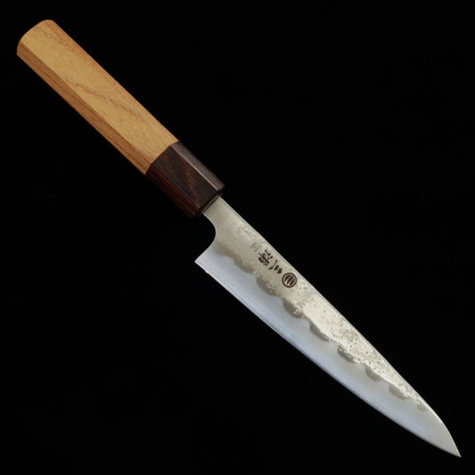 Miura Petty Knife, Ginsan, Pear-Grain, Keyaki Pattern (135mm)