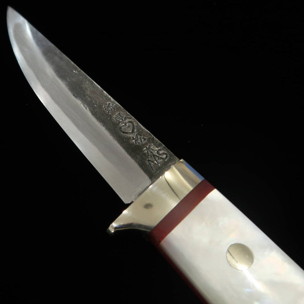 Takeda Hamono Moriya Made Sheath Knife Pearl Handle