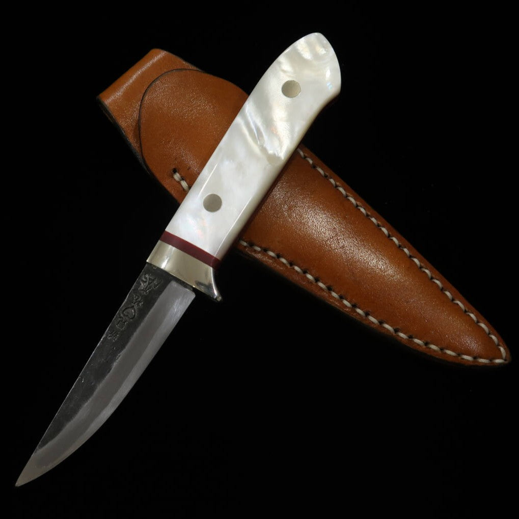 Takeda Hamono Moriya Made Sheath Knife Pearl Handle