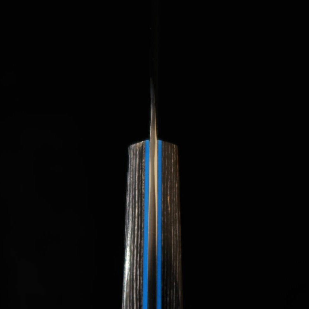 三浦MIURA 切付ペティ SLD 黒合板柄 カラーライン（120mm）