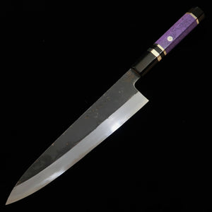 MIURA Tadaki Gyuto, White Steel No. 2, Kurouchi, Custom Handle (240mm)
