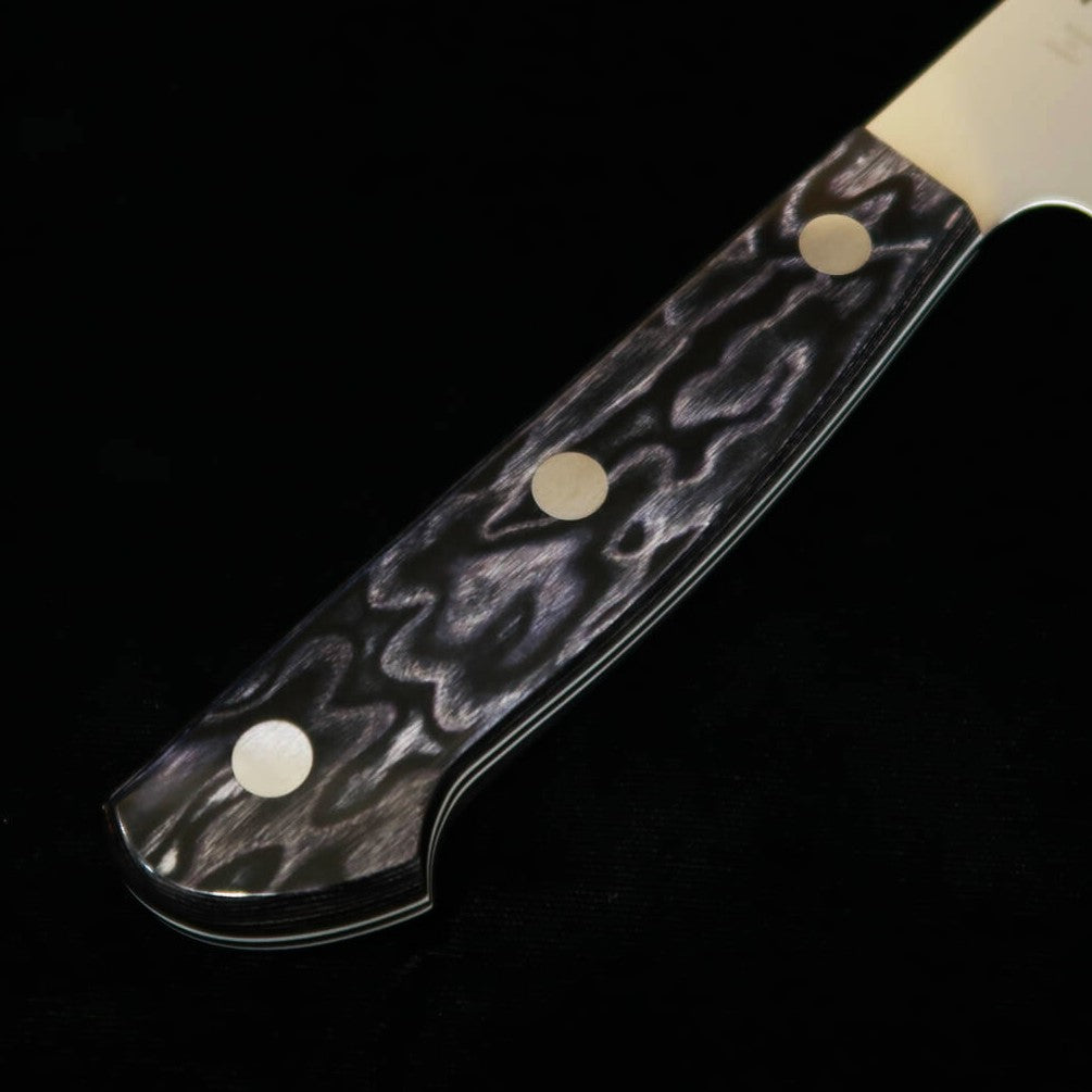 三浦MIURA 切付三徳 SLD 黒合板柄 カラーライン（180mm）
