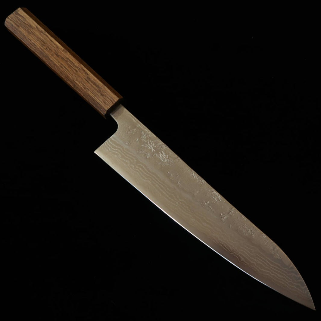 HADO HADO Okina-ryu Gyuto acero sueco acabado washi mango de roble negro (210 mm)