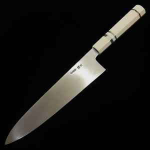 MIURA Obidama Gyuto simple biseau Acier Gin-san No.3 Finition bois de polissage Manche Corian (240 mm)