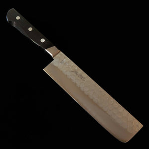 HADO Hado Michi, Nakiri, acabamento nashiji, aço Aogami, cabo preto com ferrule (165 mm)