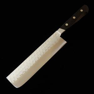 HADO HADO Hado, série Okina-ryu, nakiri finition nashiji, acier Aogami, manche noir avec mitre (165 mm)