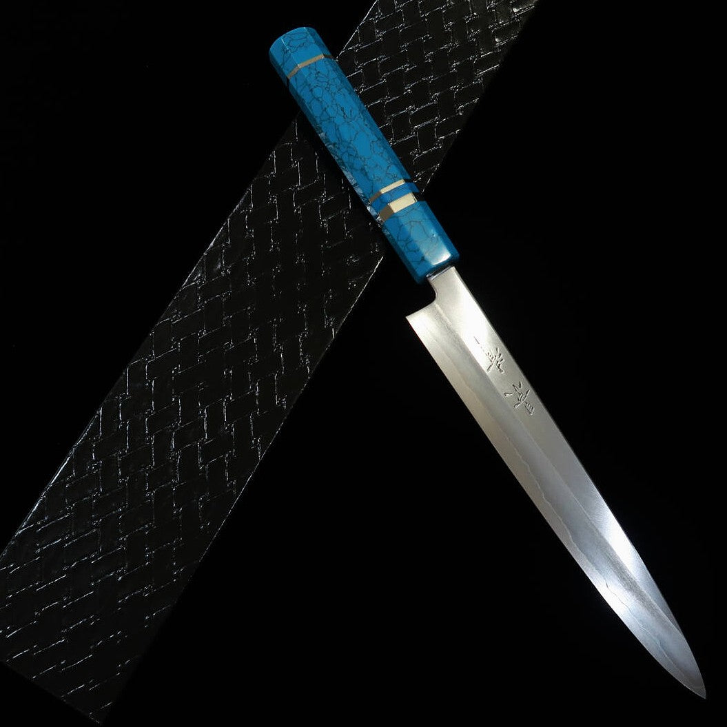 景清KAGEKIYO 和ペティ 銀紙三号 ターコイズハンドル（210mm）