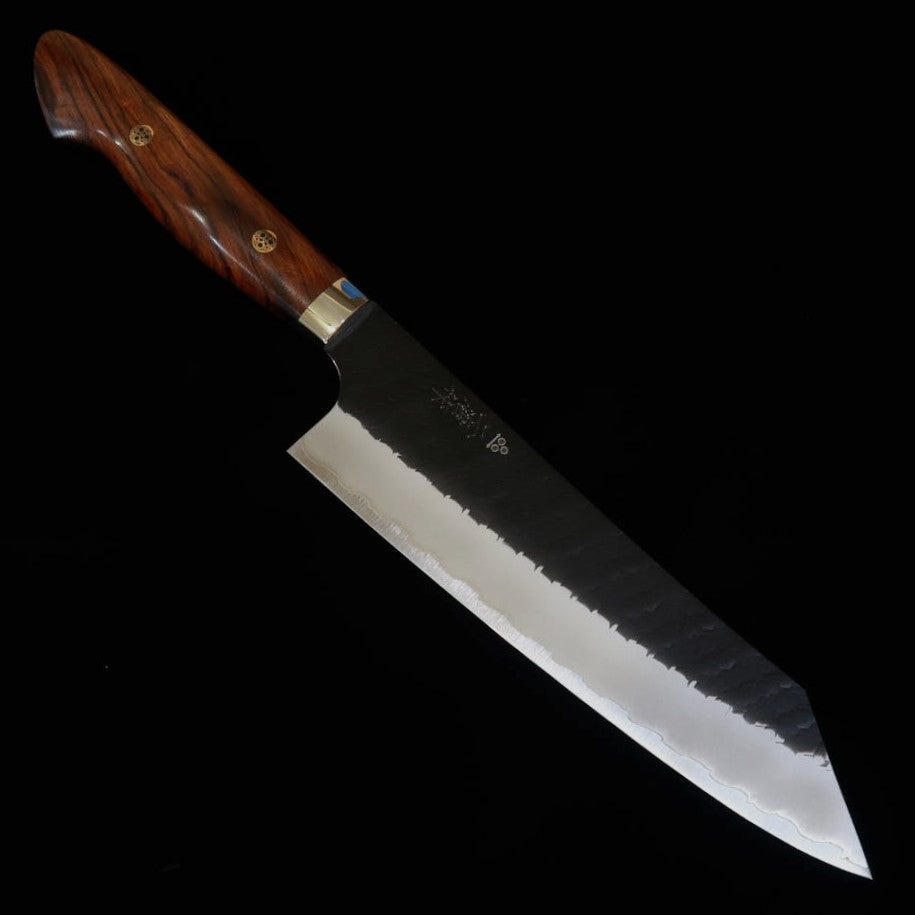NIGARA Kiritsuke Gyuto SG2 Kurouchi Tsuchime Ironwood Handle 210mm