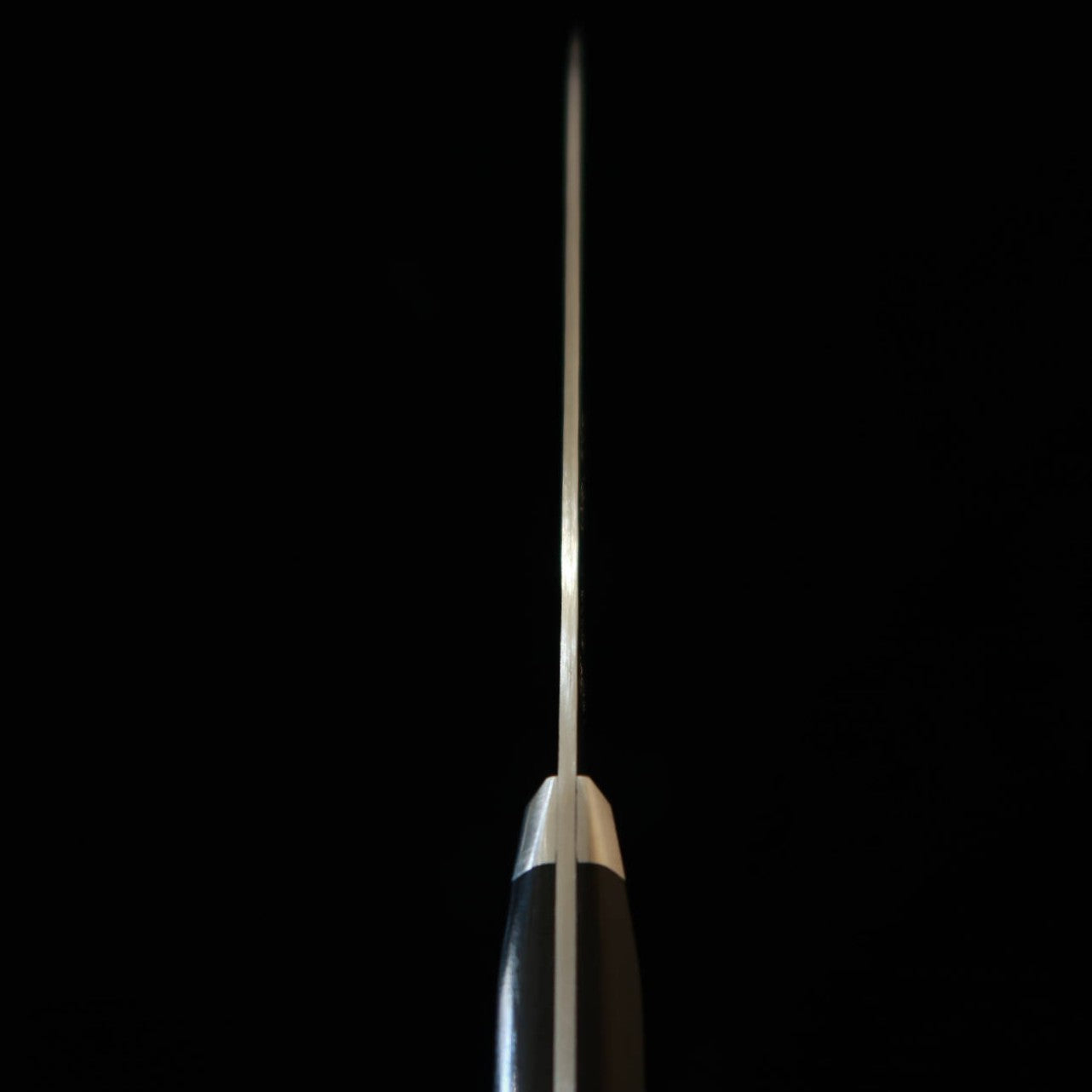源虎徹 ペティ 安来鋼 青紙二号 梨地 鍔付き 黒合板柄（135mm）