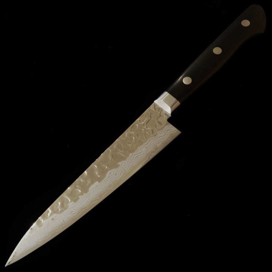 虎徹 KOTETSU ペティ VG10 鎚目ダマスカス 黒合板柄（135mm）