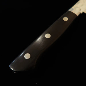 KOTETSU – Petty VG10, martelé damas, manche en bois laminé noir (135 mm)