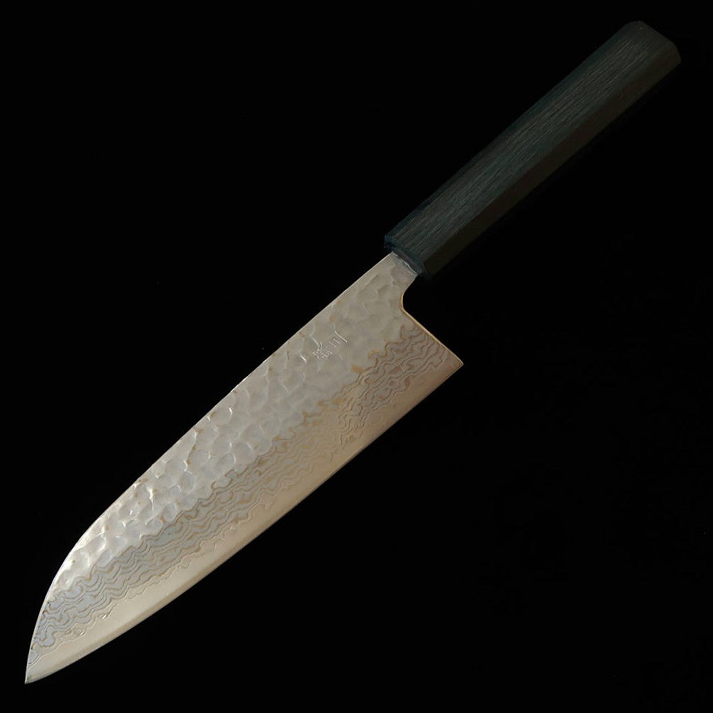 Miura Santoku Gingami No.3 Damas Blanc Tsuchime, Manche San-ai (165 mm)