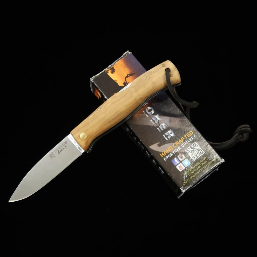 JOKER Altica jok-NO156 Manche en bois d'olivier Couteau pliant (75 mm)