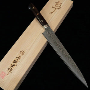 Saji Takeshi SAJI TAKESHI Sujihiki R2, damasco ennegrecido, mango de ironwood (240/270 mm)