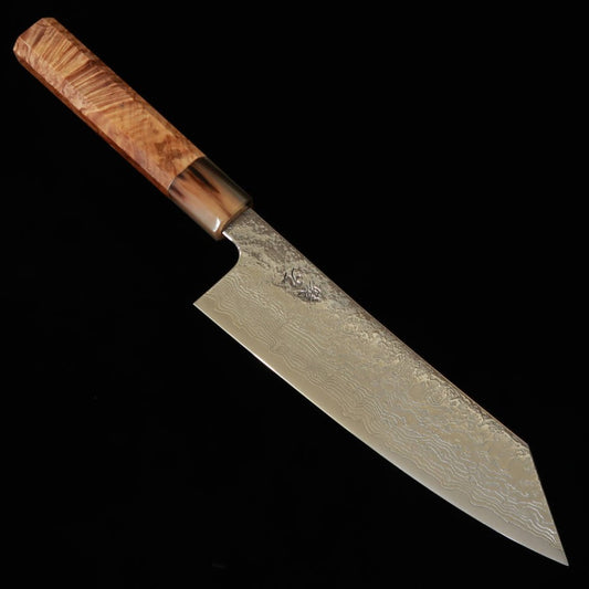 猿九 ENKYU 切付三徳 焔雲シリーズ SG2 ダマスカス 花梨水牛口輪八角柄（180ｍｍ）