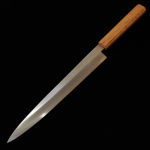 MIURA Yanagiba Shirogami nº2 Honkasumi cabo octogonal de carvalho laqueado para canhotos (270mm)