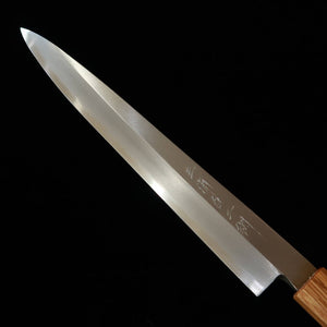 MIURA Yanagiba Shirogami nº2 Honkasumi cabo octogonal de carvalho laqueado para canhotos (270mm)