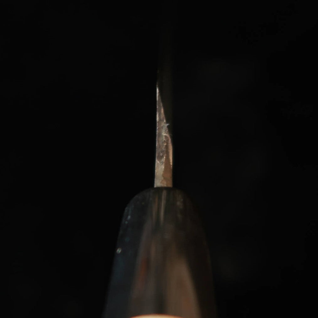 Miura MIURA Yanagiba Shirogami nº2 Hon-kasumi, cabo em magnólia formato castanha com virola em chifre de búfalo – para canhotos (270 mm)