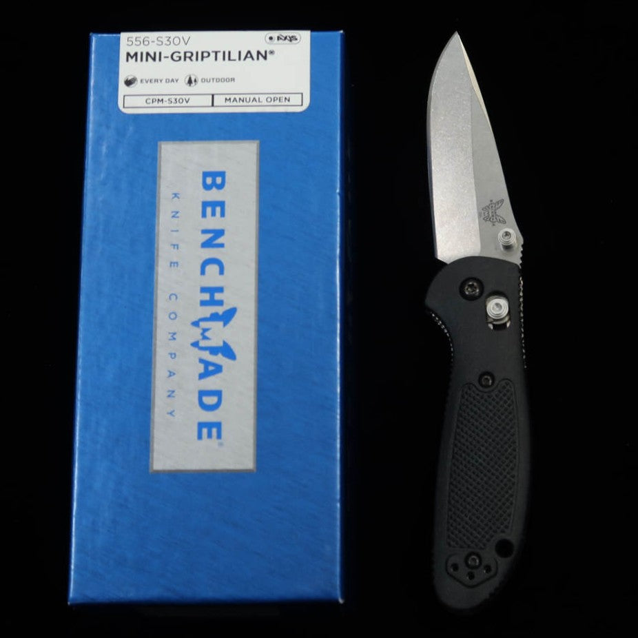 BENCHMADE bem556-S30V Mini Griptilian filo recto plateado (70 mm)