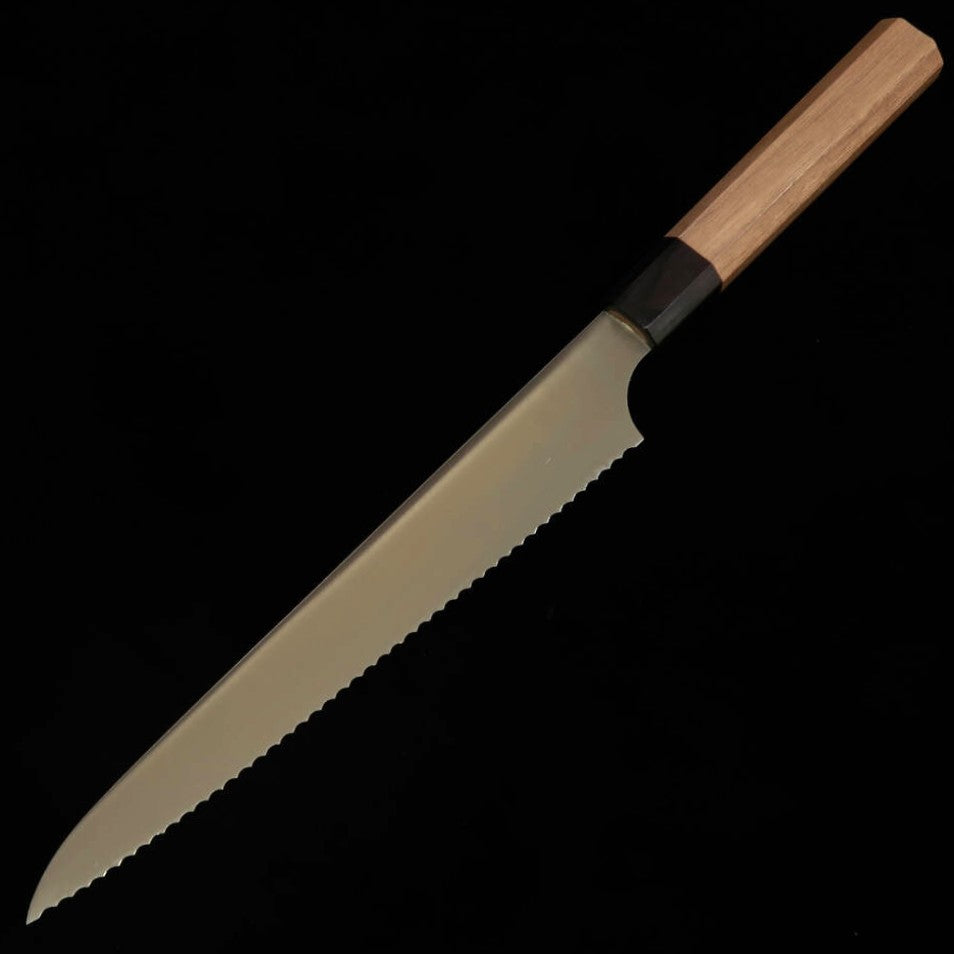 Kagekiyo KAGEKIYO inox manche octogonal en noyer, couteau à pain (240mm)