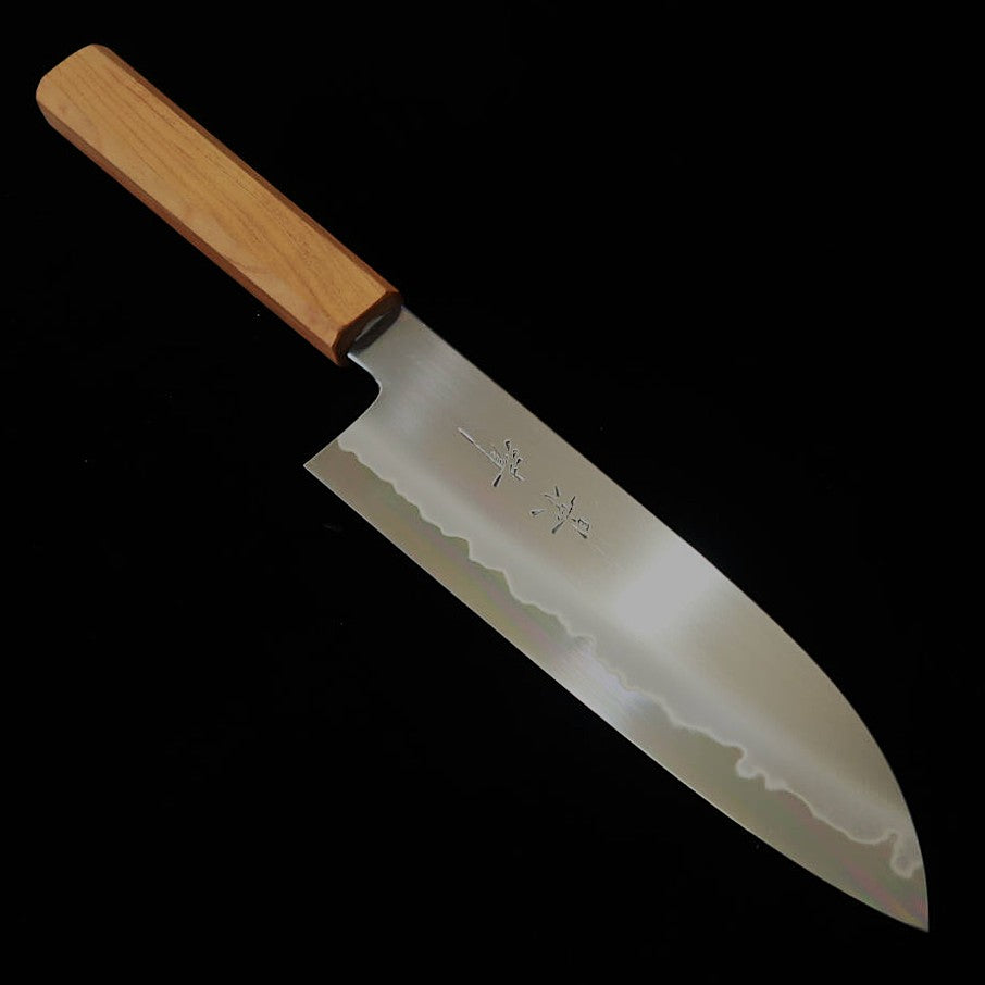 Kagekiyo KAGEKIYO Gokujō Hakushi Nº2 Cabo octogonal de cerejeira Wa-Santoku (180 mm)